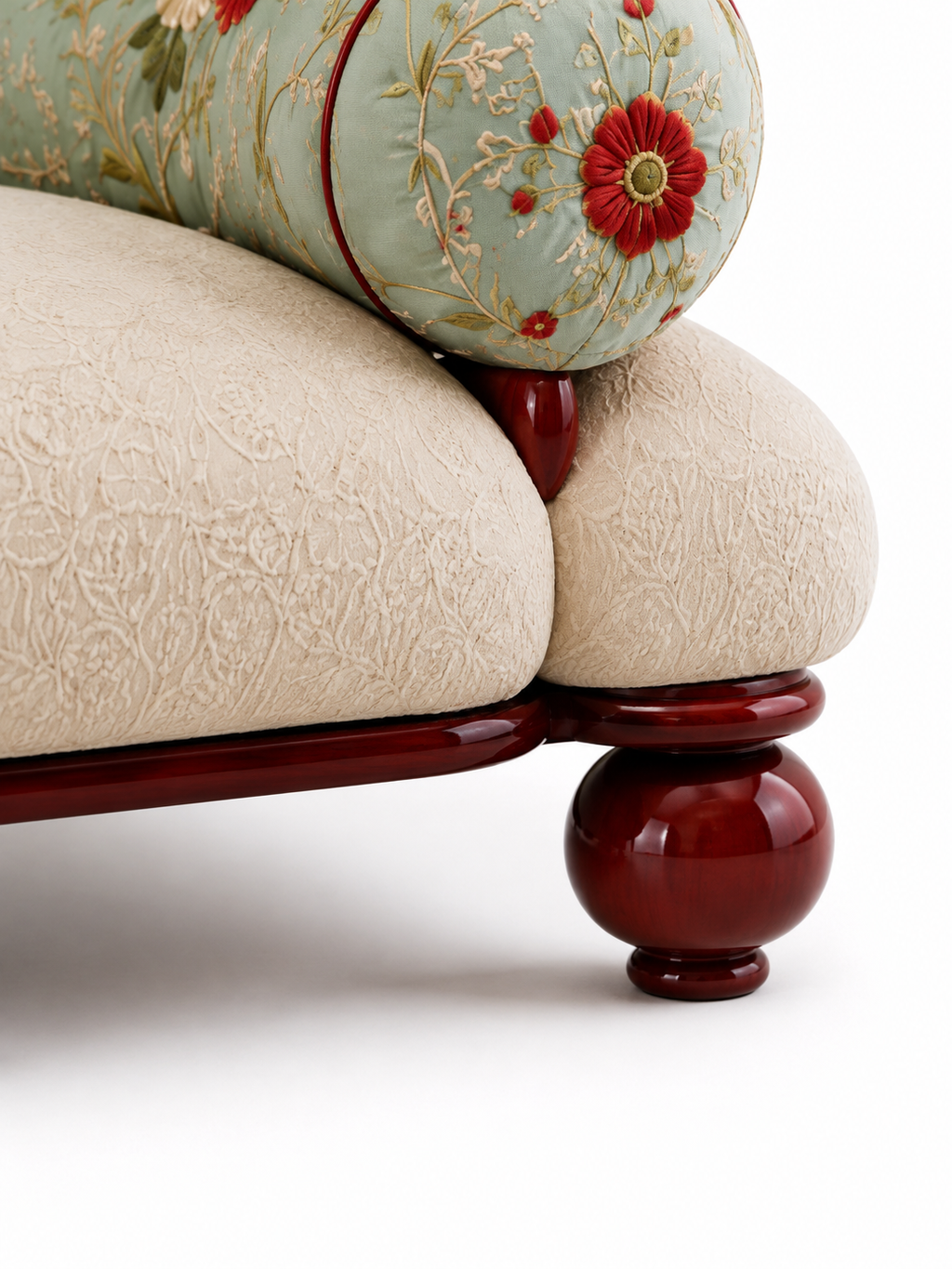The Mehrana Sofa — Luxury Mughal-Inspired Embroidered 2 Seater Sofa