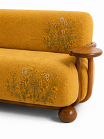 The Gildora Sofa — Luxury Floral Curved 3 Seater Sofa