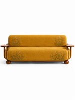 The Gildora Sofa — Luxury Floral Curved 3 Seater Sofa
