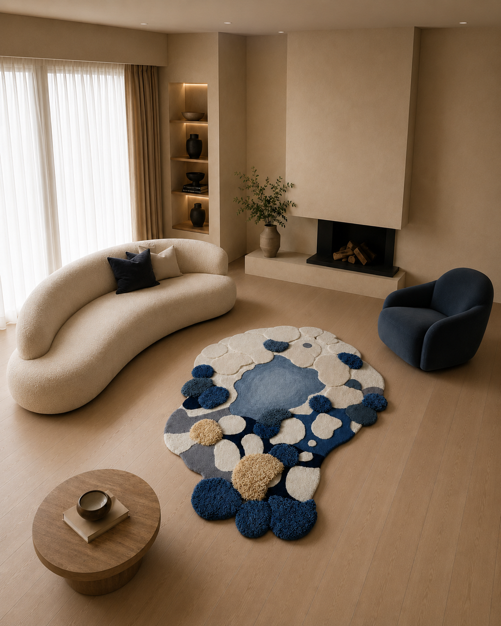 The Harlow Rug — Luxury Organic Abstract Hand-Tufted Area Rug