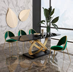 Nova Stylish and Modern Axis Dining Table and Chair Set - Perfect for Your Fashionable Home