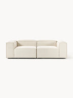 The Evara Sofa — Modern Three-Seater, Off-White Bouclé Upholstery