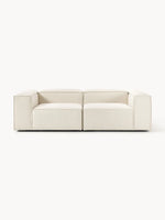 The Evara Sofa — Modern Three-Seater, Off-White Bouclé Upholstery