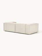 The Evara Sofa — Modern Three-Seater, Off-White Bouclé Upholstery