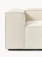 The Evara Sofa — Modern Three-Seater, Off-White Bouclé Upholstery