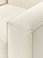The Evara Sofa — Modern Three-Seater, Off-White Bouclé Upholstery