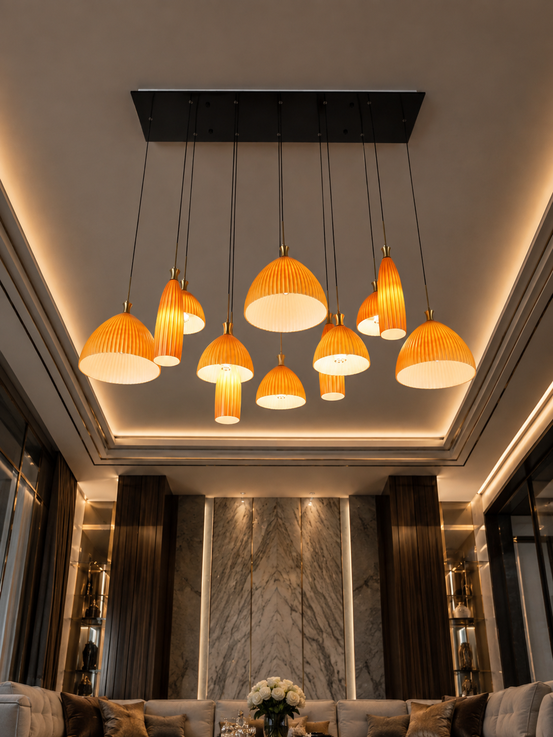 The Gavellia Royale Chandelier — Luxury Ornate Crystal Candle-Style Pendant