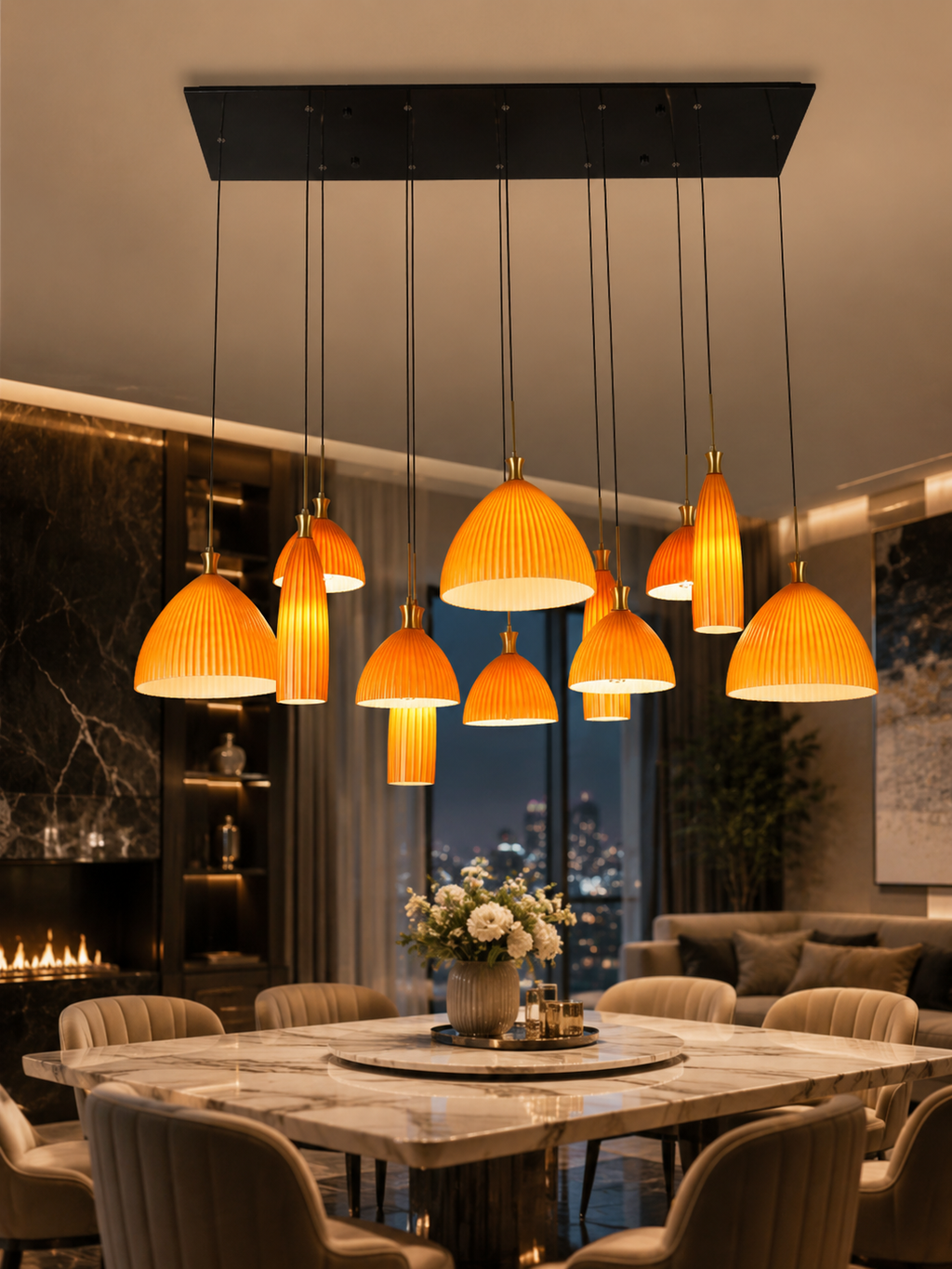 The Gavellia Royale Chandelier — Luxury Ornate Crystal Candle-Style Pendant