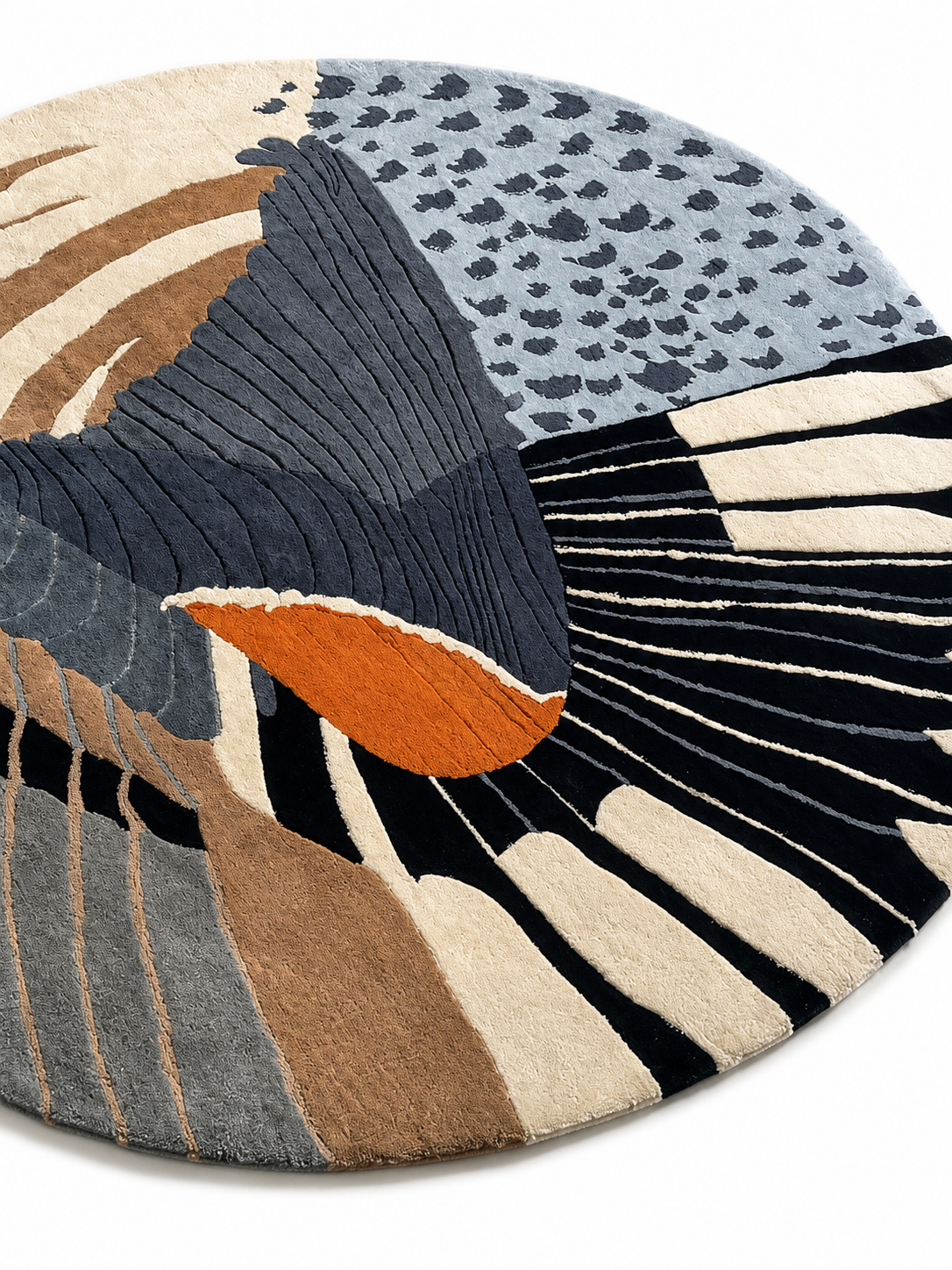 The Astero Rug — Luxury Abstract Round Designer Rug