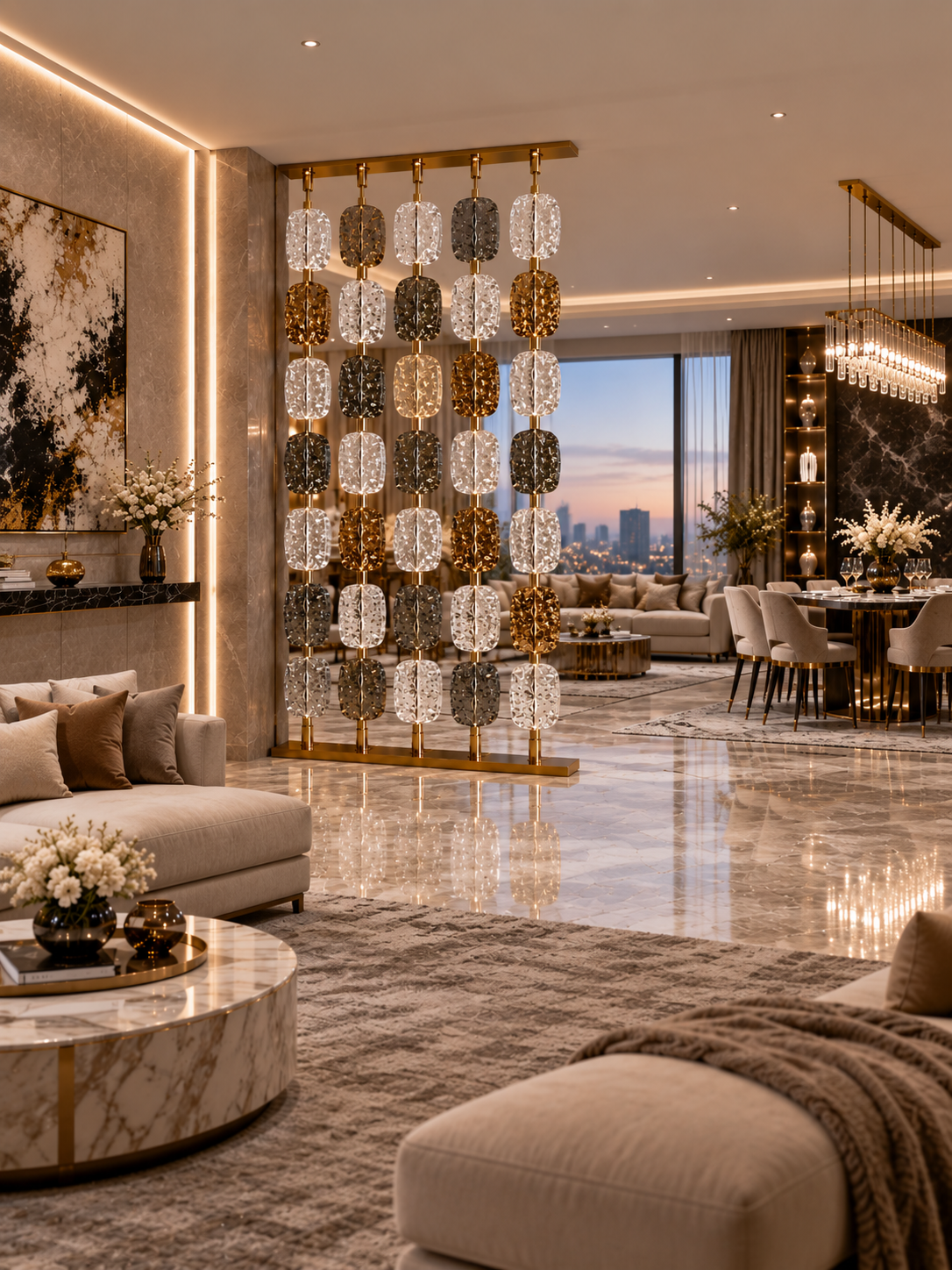 The Solenza Divider — Luxury Crystal Oval Divider
