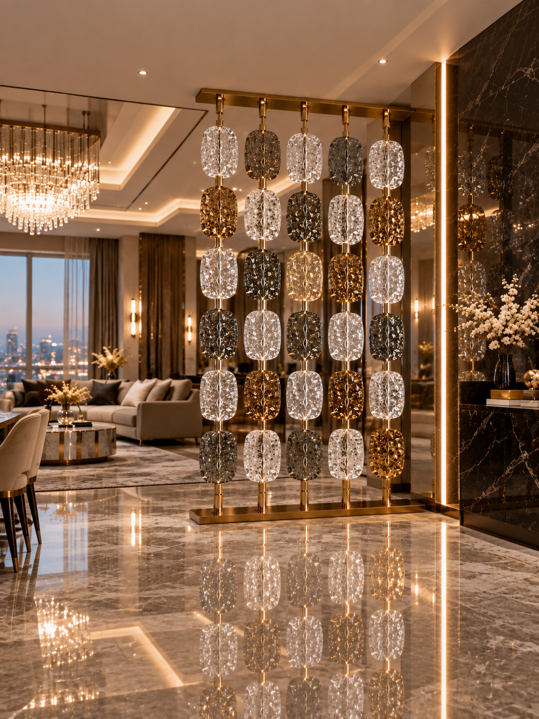 The Solenza Divider — Luxury Crystal Oval Divider