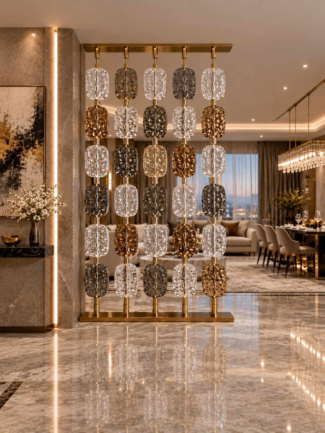 The Solenza Divider — Luxury Crystal Oval Divider