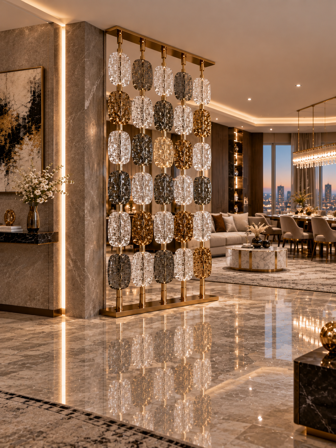 The Solenza Divider — Luxury Crystal Oval Divider