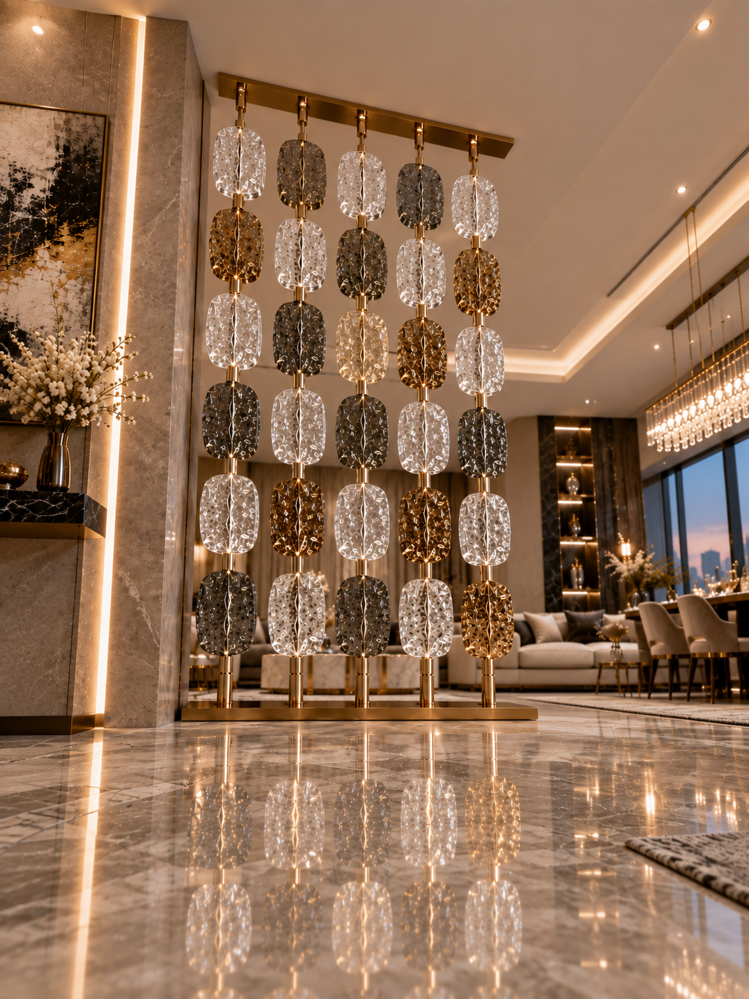 The Solenza Divider — Luxury Crystal Oval Divider