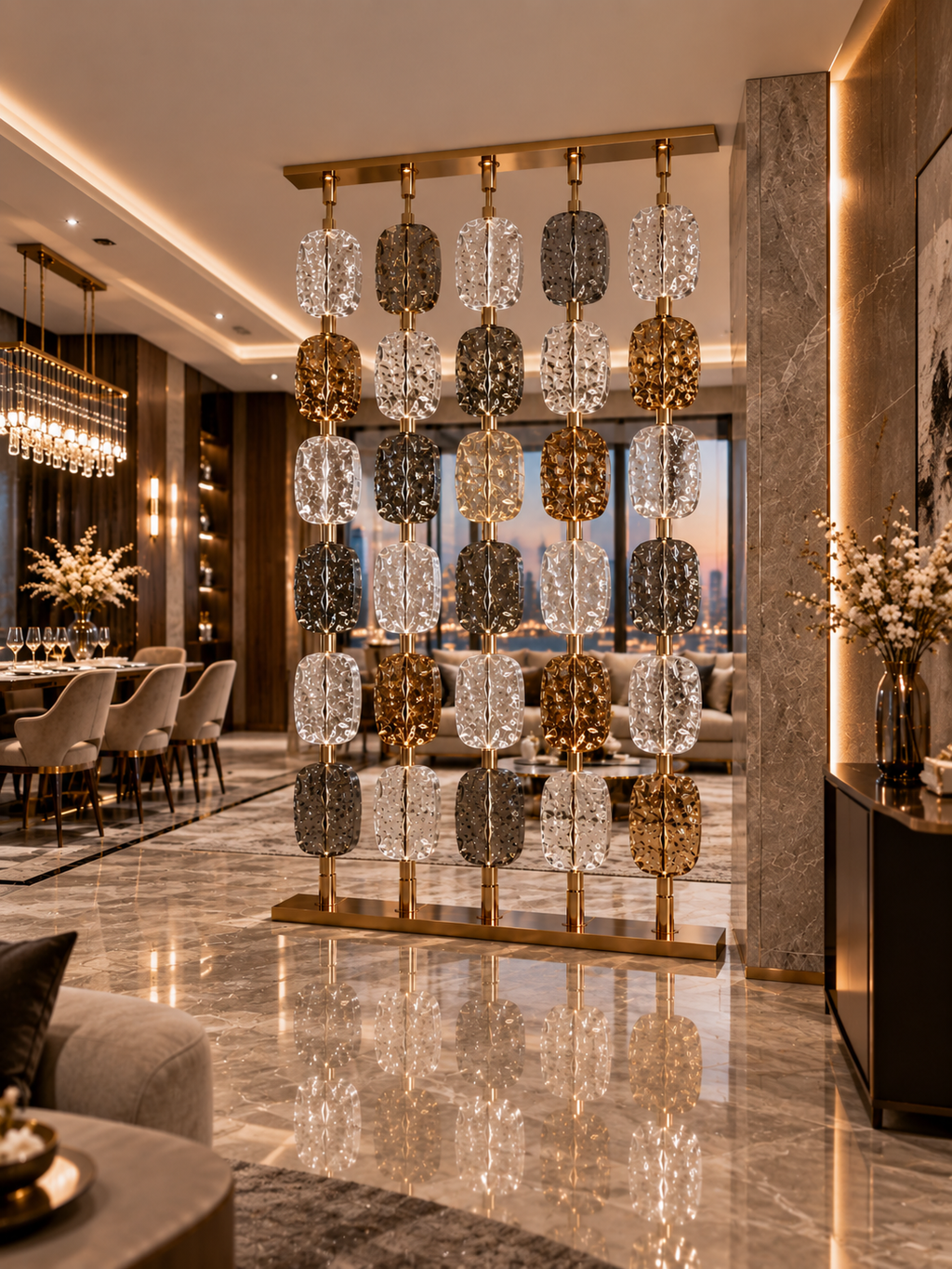 The Solenza Divider — Luxury Crystal Oval Divider