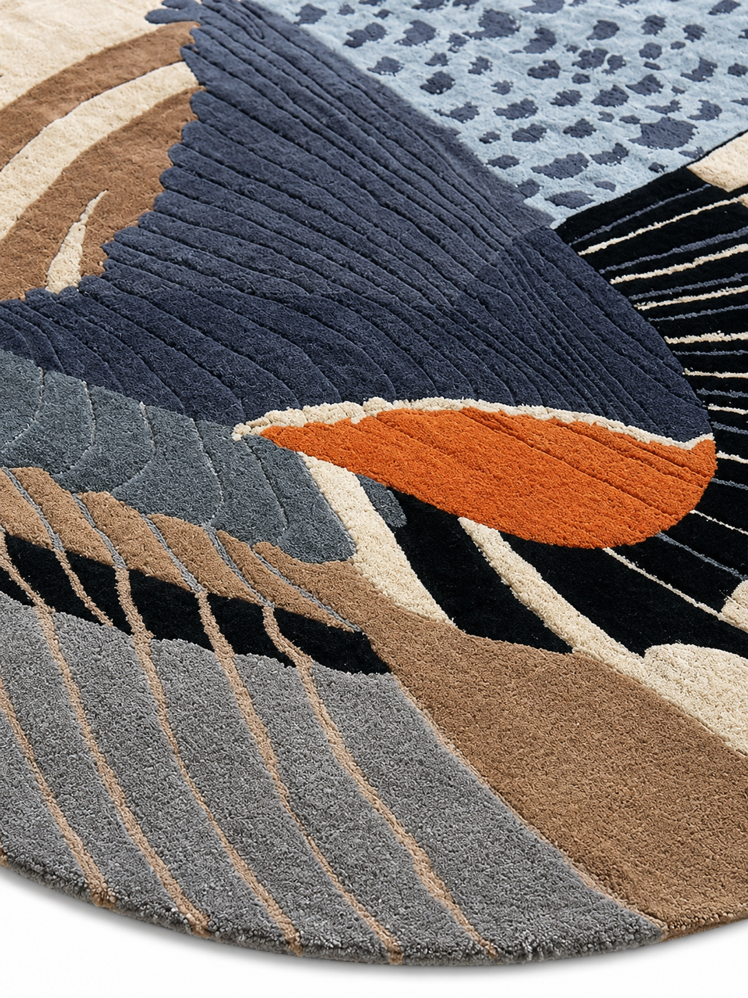 The Astero Rug — Luxury Abstract Round Designer Rug