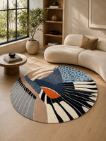 The Astero Rug — Luxury Abstract Round Designer Rug