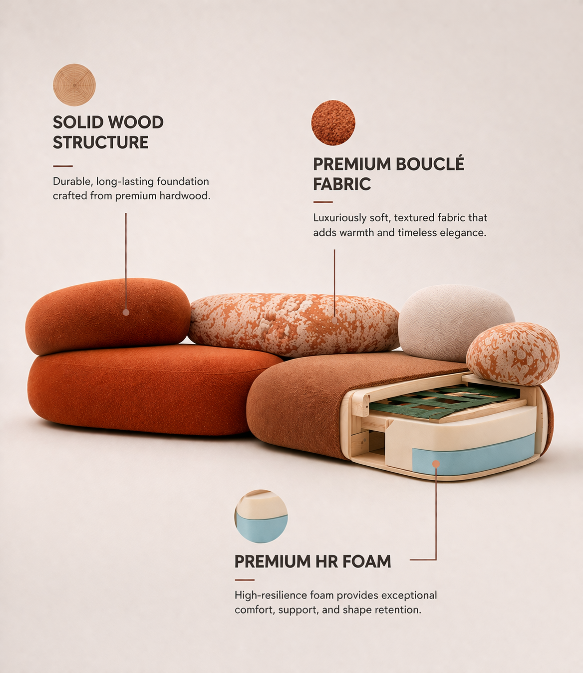 pebble sofa info