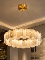 The Ivoryelle Ring — Luxury Alabaster Pendant Chandelier