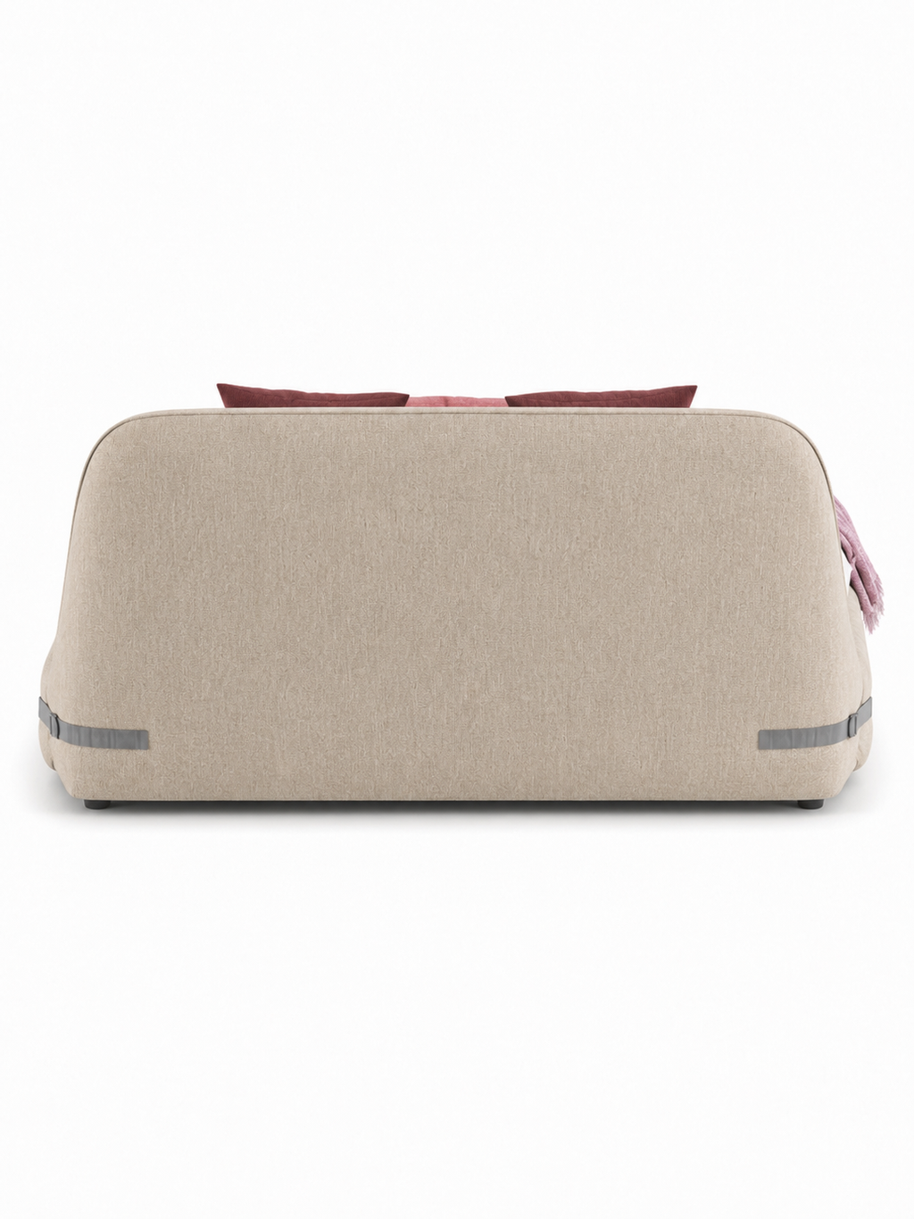 The Norvella Bed — Luxury Curved Upholstered Bed with Signature Strap Detailing
