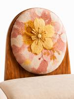 The Rosé Bloom Bench — Luxury Teak Wood 2 Seater Bench
