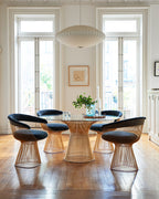Luminary Luxury 4 Seater Round Dining Table with Glass Top