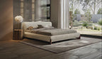 Pearl Modern White Boucle Platform Bed