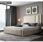 Robust Modern Faux Leather King Size Bed With Storage