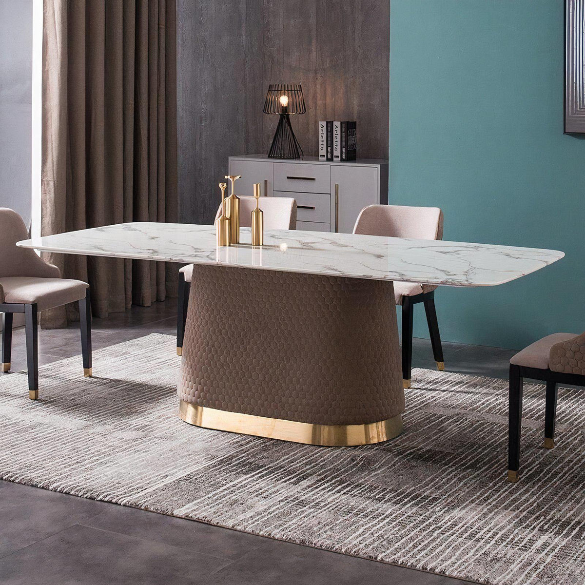 Elevar Modern Luxury Dining Set With Bench
