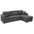 Rasa L-Shaped Sectional Sofa Bed Cum Bed with Hidden Storage