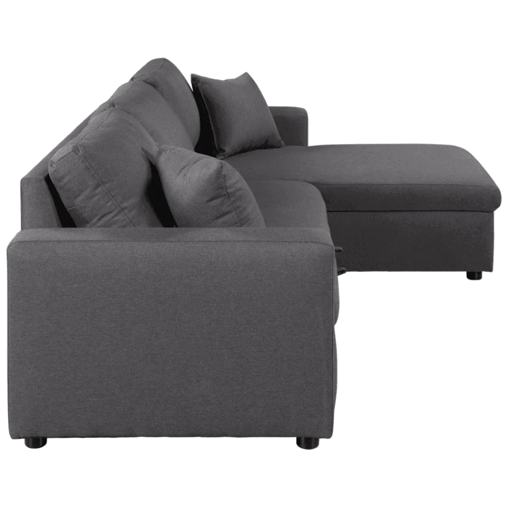 Rasa L-Shaped Sectional Sofa Bed Cum Bed with Hidden Storage