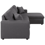 Rasa L-Shaped Sectional Sofa Bed Cum Bed with Hidden Storage