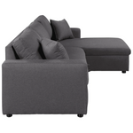 Rasa L-Shaped Sectional Sofa Bed Cum Bed with Hidden Storage