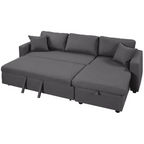 Rasa L-Shaped Sectional Sofa Bed Cum Bed with Hidden Storage