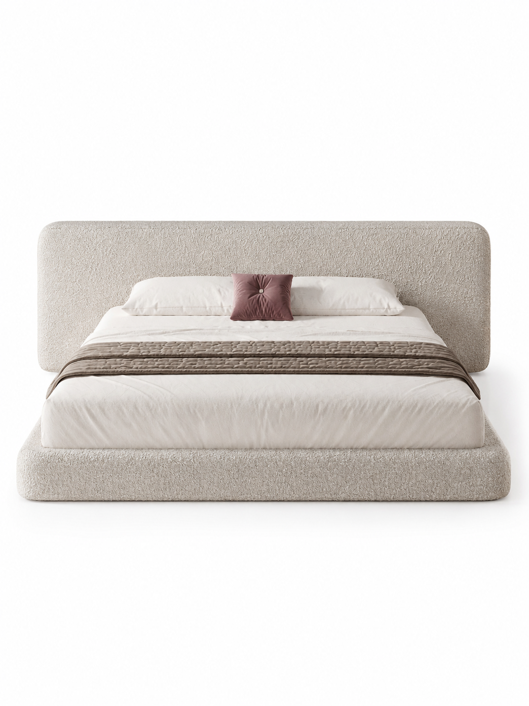 The Ravelle Bed — Luxury Bouclé Upholstered Bed