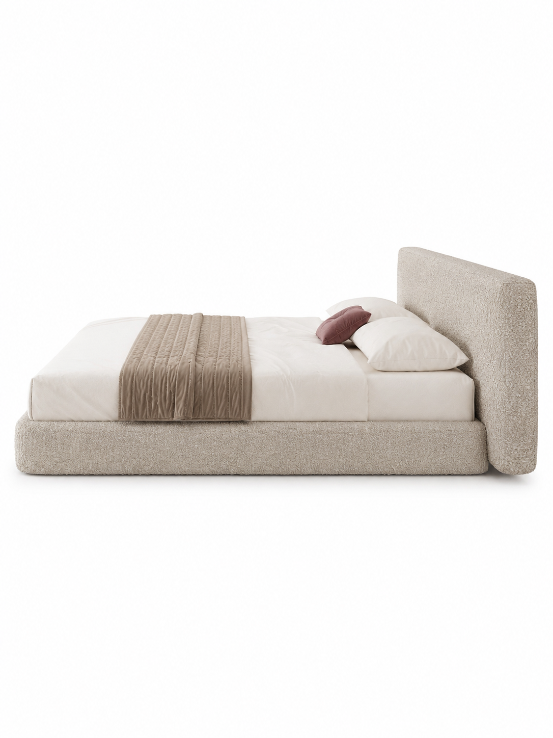 The Ravelle Bed — Luxury Bouclé Upholstered Bed