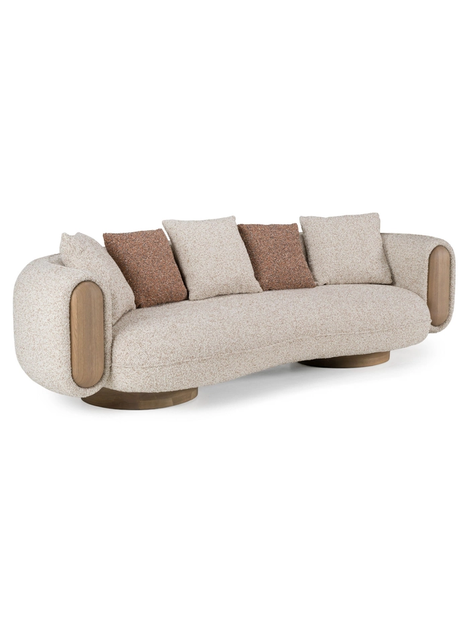 Rayo Modern Luxury Boucle Fabric 3 Seater Sofa