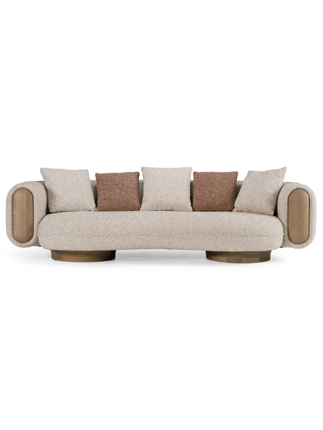 Rayo Modern Luxury Boucle Fabric 3 Seater Sofa