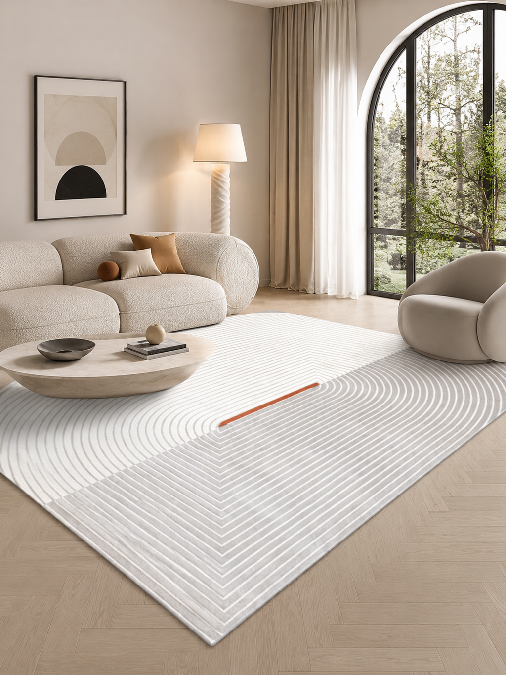 The Halo Rug — Luxury Geometric Contemporary Area Rug