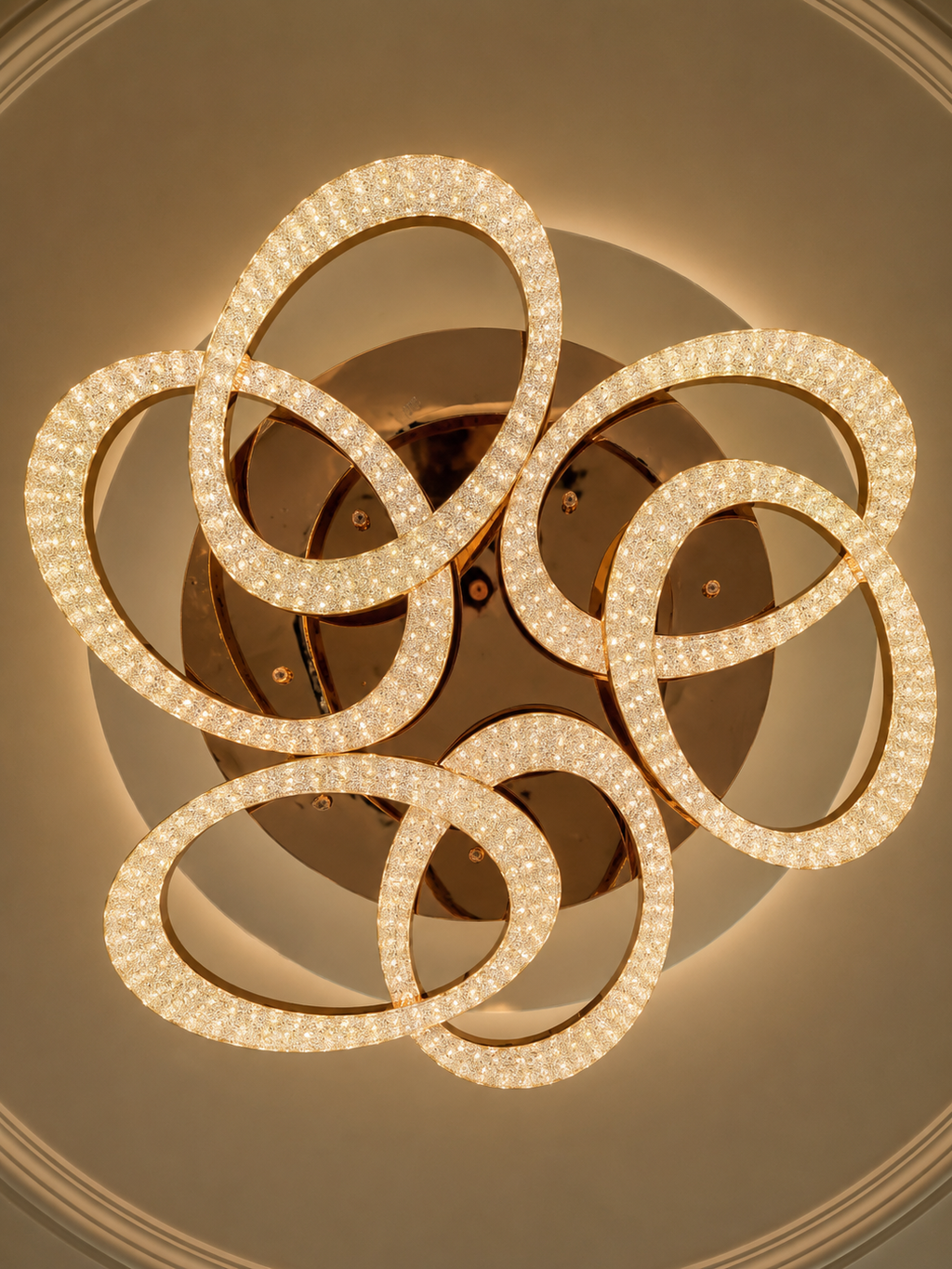 The Orlina Chandelier — Luxury Crystal Loop Ceiling Chandelier