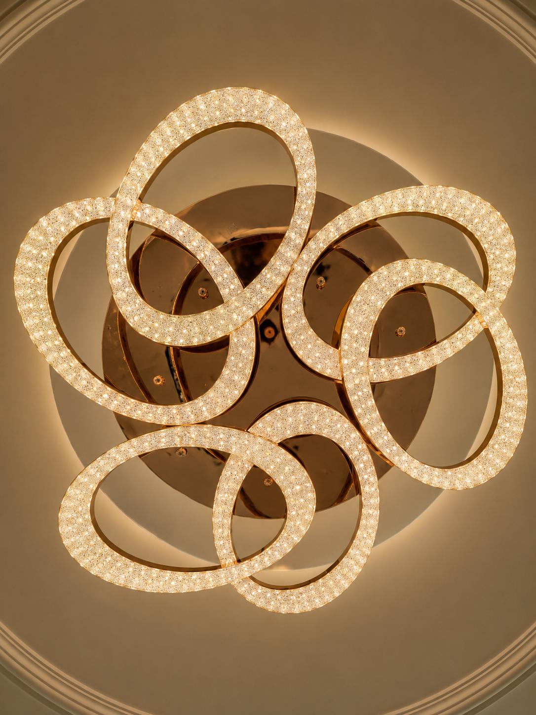 The Orlina Chandelier — Luxury Crystal Loop Ceiling Chandelier