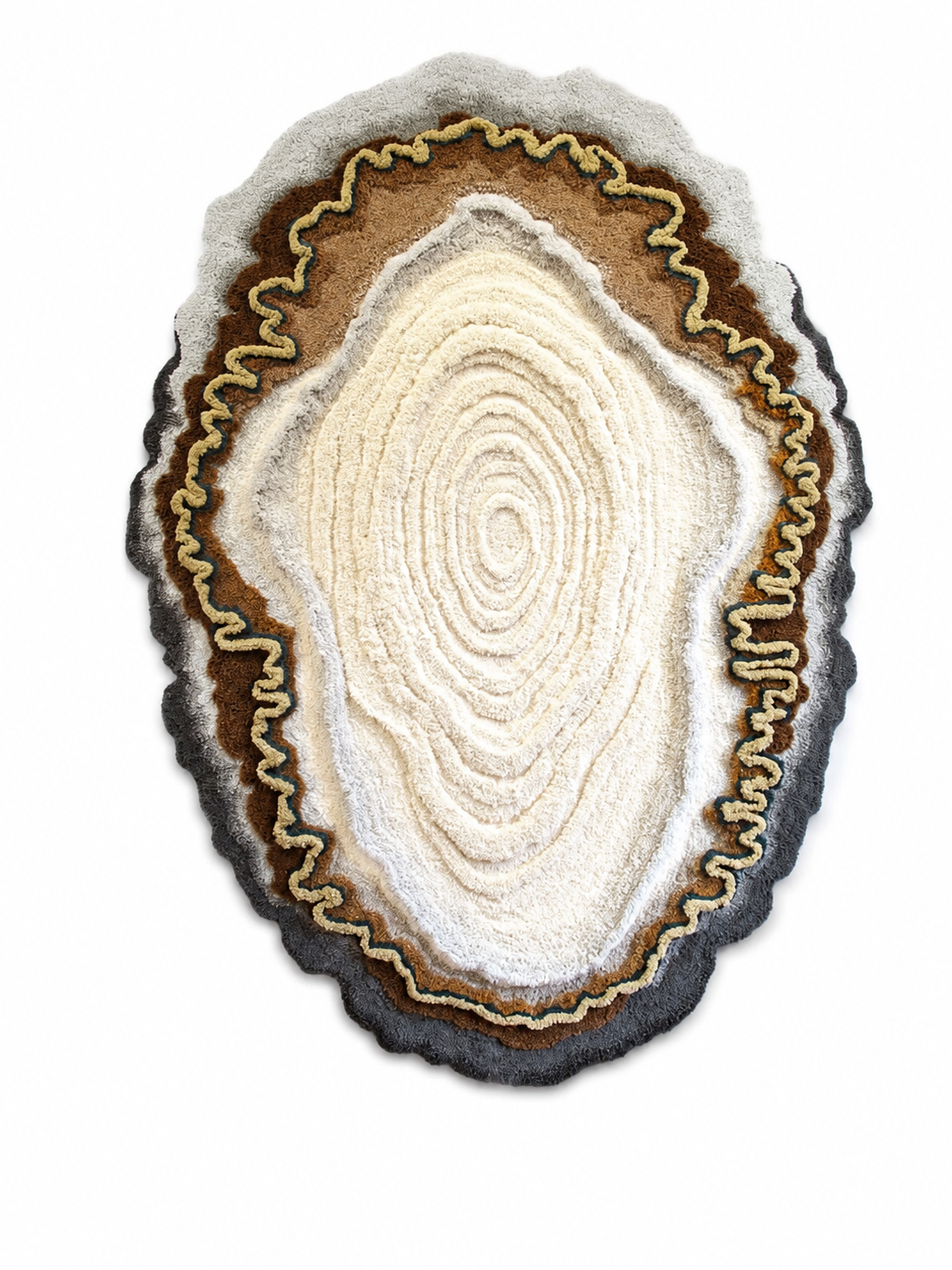 The Grove Ring Rug — Luxury Organic Wood Grain Hand-Tufted Area Rug