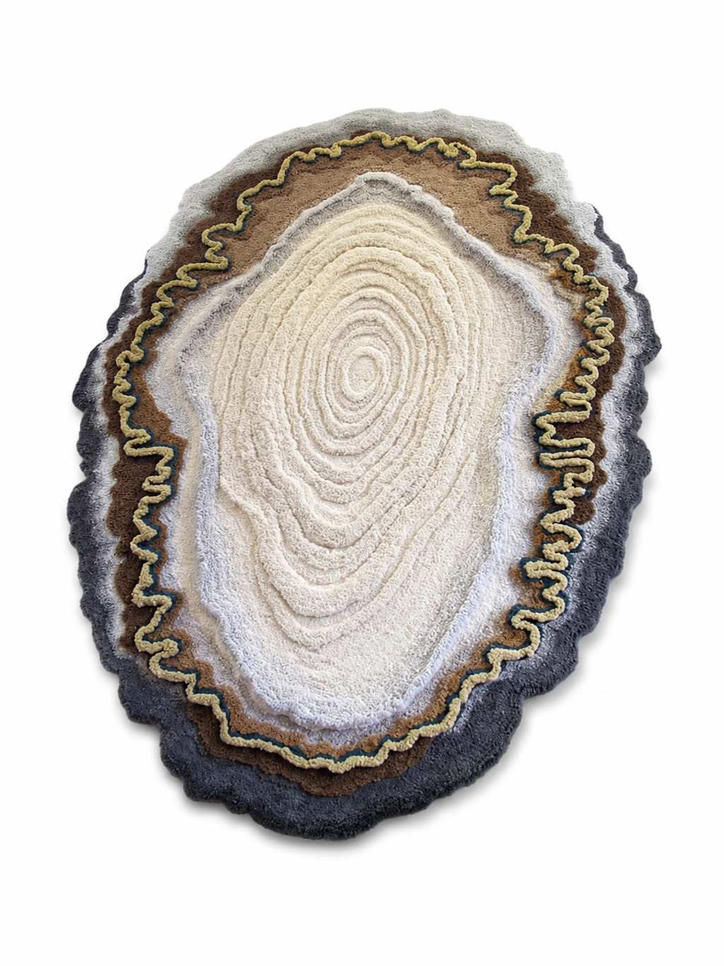 The Grove Ring Rug — Luxury Organic Wood Grain Hand-Tufted Area Rug