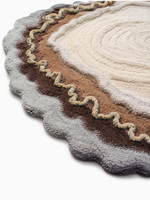 The Grove Ring Rug — Luxury Organic Wood Grain Hand-Tufted Area Rug