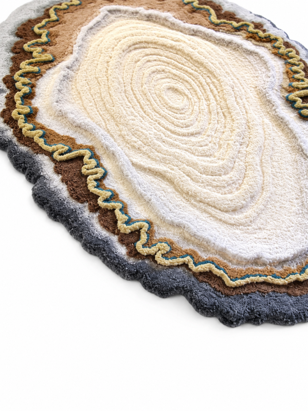 The Grove Ring Rug — Luxury Organic Wood Grain Hand-Tufted Area Rug
