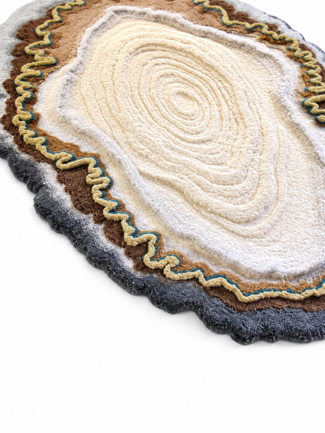 The Grove Ring Rug — Luxury Organic Wood Grain Hand-Tufted Area Rug