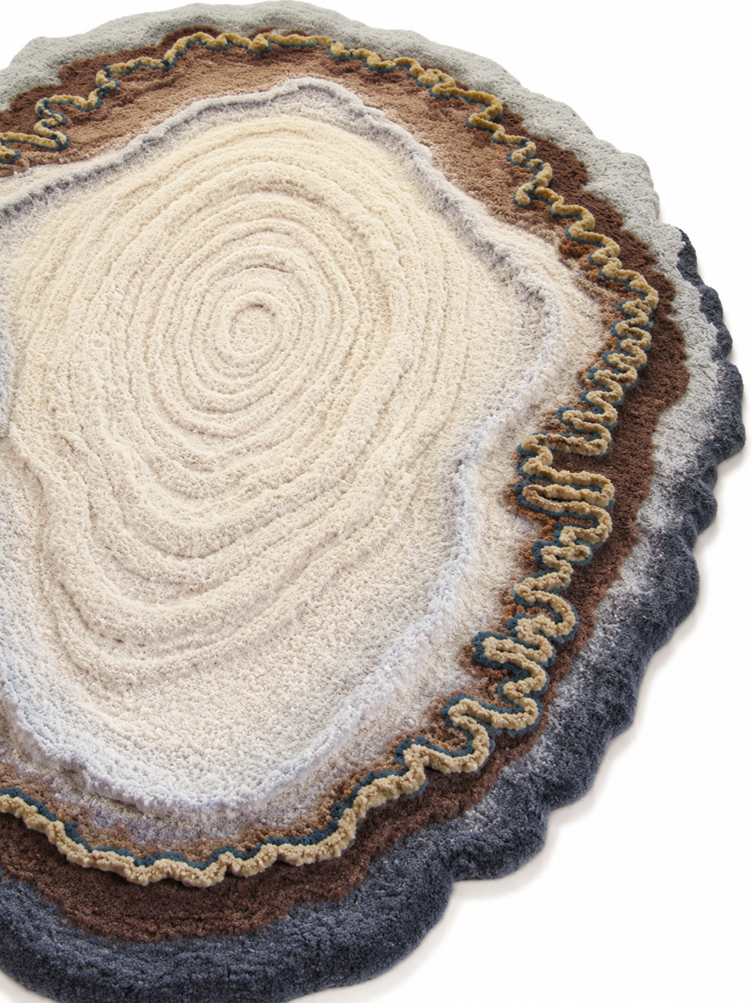 The Grove Ring Rug — Luxury Organic Wood Grain Hand-Tufted Area Rug