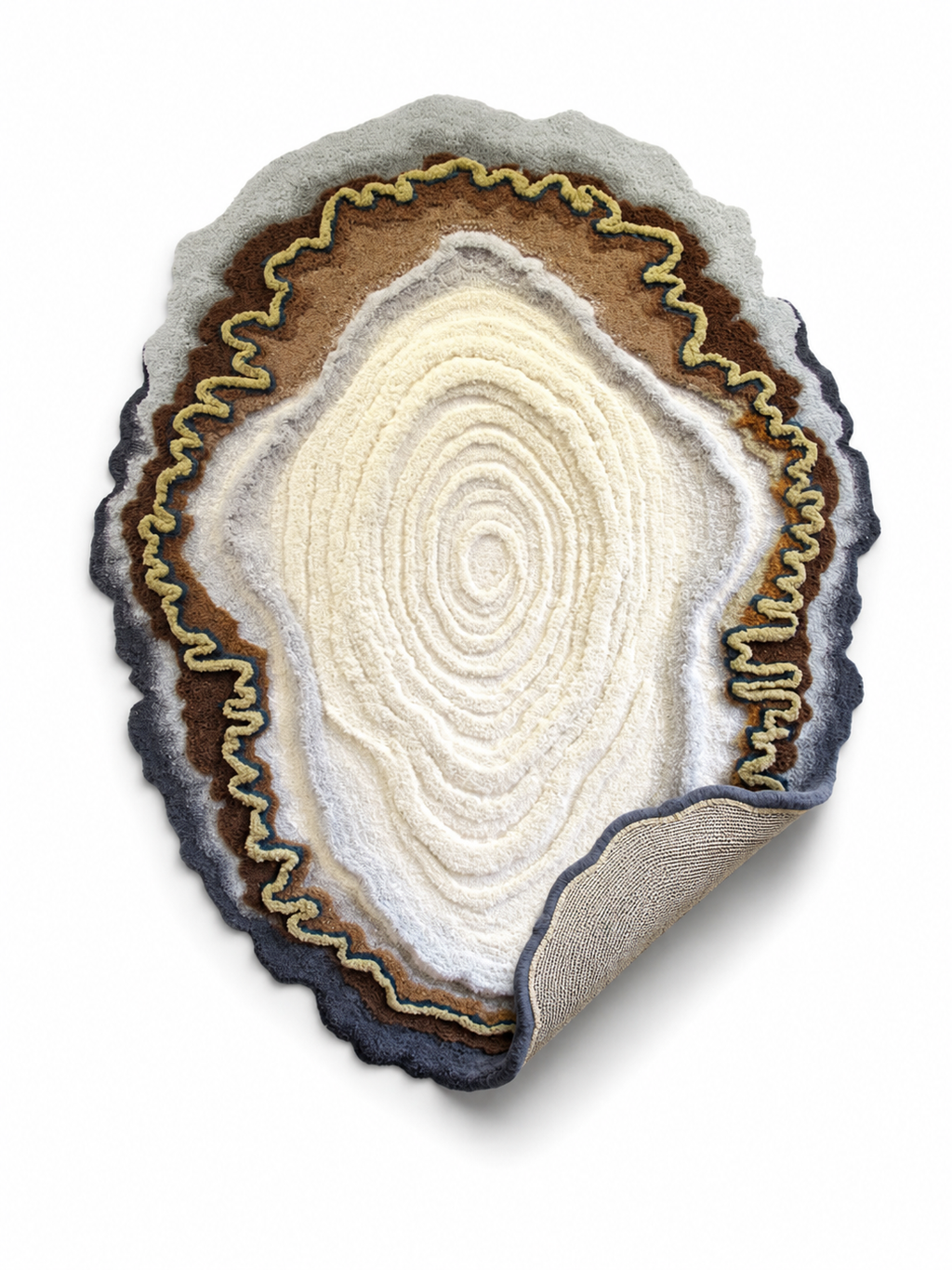 The Grove Ring Rug — Luxury Organic Wood Grain Hand-Tufted Area Rug