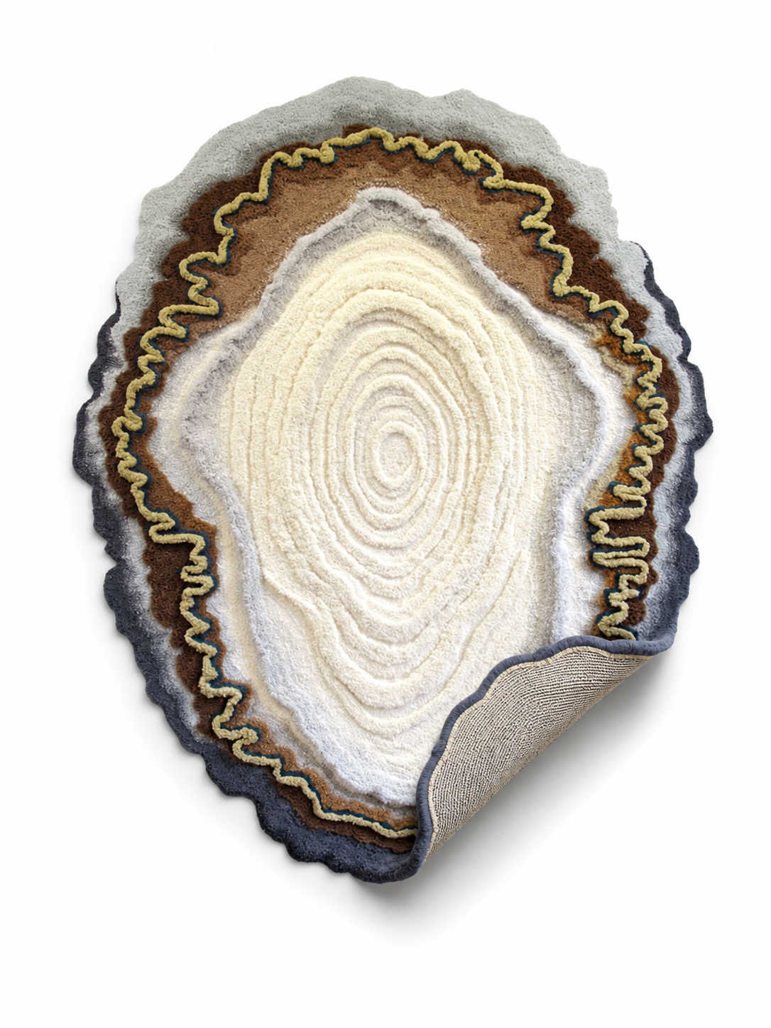 The Grove Ring Rug — Luxury Organic Wood Grain Hand-Tufted Area Rug