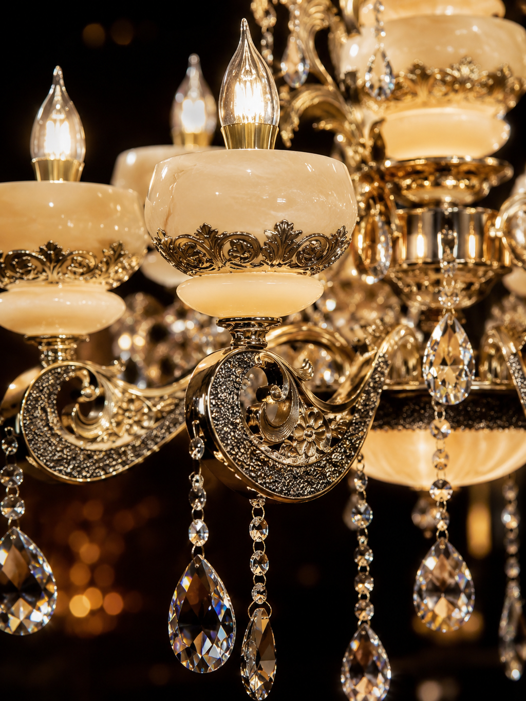The Pavellia Royale Chandelier — Luxury Ornate Crystal Candle-Style Pendant